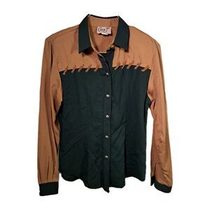 Vintage Circle T By Marily Lenox Rodeo Cowgirl Southwestern Womens Shirt Size S